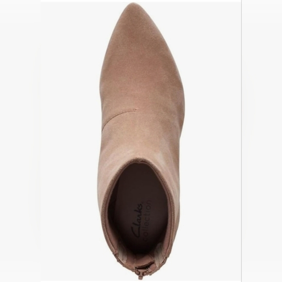 Clarks Women's Teresa praline suede low heel ankle Boots size 11 brand new - Picture 6 of 9